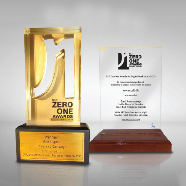SLT Zero One Awards: Winner - Best Integrated Campaign (Financial Sector) | 2nd Runner Up - Best Website or Microsite