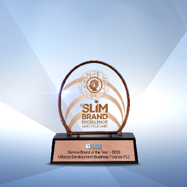 Service Brand of the Year at SLIM Brand Excellence 2020 - Bronze award